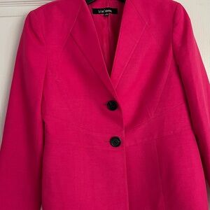 Fully lined hot pink blazer